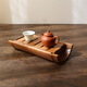 淺倉臺灣竹茶盤(pán)茶臺迷你儲水式托盤(pán) 竹節杯托茶杯架 竹制儲水茶盤(pán) 原竹茶盤(pán)（短）