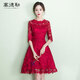 塞德勒新娘結(jié)婚敬酒服2025新款酒紅色短款顯瘦韓式回門(mén)婚禮晚禮服女 酒紅色 L