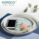大可餐具KORDCO 玉瓷色圓形托盤水杯托盤塑料茶盤創(chuàng)意水果盤酒店托盤歐式密胺裝飾盤大號 羅馬假日圓托盤 直徑28厘米