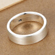 佰譽(yù)銀家 6MM【免費(fèi)刻字】拉絲工藝 男士戒指 銀 99足銀 女士 情侶對戒戒指 簡約戒子 30號