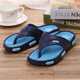 回力（Warrior）人字拖鞋男士沙灘鞋輕便舒適塑膠男鞋顆粒按摩拖鞋男 藍色 39
