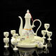 爵仕臻品景德鎮(zhèn)創(chuàng)意白酒酒杯酒具套裝陶瓷小酒杯瓷器分酒器酒盅中式禮品 12頭丁香A款