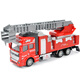 凌速 合金車(chē)仿真模型玩具車(chē)模 1:48回力軍事工程車(chē) 運輸垃圾車(chē)攪拌汽車(chē)警車(chē)挖掘機消防車(chē) 云梯消防車(chē)