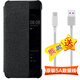 華為（HUAWEI） 原裝Mate9pro智能休眠手機(jī)殼/翻蓋保護(hù)套 開窗皮套防摔個性男女 Mate9pro原裝皮套 深灰色+送數(shù)據(jù)線