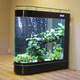 一米陽(yáng)光子彈頭魚(yú)缸水族箱客廳家用落地屏風(fēng)隔斷玻璃金魚(yú)缸大型1.2米長(cháng) 黑色 150*40*128（帶觸摸顯示屏）