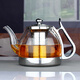 borunHOME  耐熱玻璃茶壺電陶爐電磁爐專用黑茶普洱煮茶壺?zé)畨嘏莶鑹靥撞?1250ML單壺