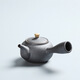 陶立方 茶壺茶具單壺便攜側把壺陶瓷汝窯開(kāi)片蟬翼過(guò)濾手把壺 烏金側把壺 