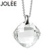 JOLEE項(xiàng)鏈S925銀吊墜白水晶時(shí)尚彩色寶石項(xiàng)墜飾品送女生禮物一物一證