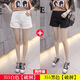 獅子聰牛仔短褲女夏秋2025新款高腰流行韓版百搭便宜破洞白色熱褲子 355白色破洞送355黑色破洞 25