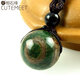 相石緣三眼綠色天珠瑪瑙吊墜項鏈男女DIY單珠散珠配珠3眼佛珠16mm