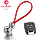 Vanlemn梵勒 北歐風(fēng)格 創(chuàng  )意吉祥葫蘆 不銹鋼時(shí)尚男士汽車(chē)鑰匙扣掛件情侶配件 紅色