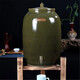 領格 景德鎮(zhèn)陶瓷酒缸泡酸梅酒壇儲水缸50斤100斤水桶茶葉末缸帶水龍頭 蟹甲青（仿乾隆款）多功能酒壇 30斤（47*28*19cm)