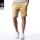 麻吉MATCH 潮牌休閑短褲男士夏季短褲運動(dòng)五分褲男沙灘褲夏天中褲 S3641 淺卡其 XL