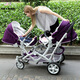 kids&koalas 雙胞胎嬰兒推車(chē)前后可坐平躺嬰兒車(chē)雙胞胎高景觀(guān)折疊避震手推車(chē) 高貴紫色豪華款