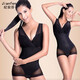 紀安芬 超薄無(wú)痕連體塑身衣收腹產(chǎn)后顯瘦提臂束身美體束腰塑身衣女 黑色 L建議(90-115斤）