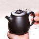 月壺茗清 宜興紫砂壺茶壺全手工名家功夫茶具泡茶壺 黑金砂高石瓢壺