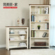 簡(jiǎn)美麗家 板式實(shí)木書(shū)架置物架地中?？蛷d簡(jiǎn)約白色落地書(shū)架組合家具可定制 五層90cm寬（DZH405-90)