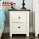 簡(jiǎn)美麗家 地中海實(shí)木板式床頭柜美式簡(jiǎn)約迷你小床頭柜儲物柜白色 （30*32*55cm）DZH302-30