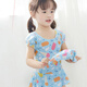 穎貝爾（Yinbeler）兒童泳衣可愛(ài)女童連體泳衣+泳帽泳裙碎花寶寶溫泉泳裝嬰小童泳裙 淺藍冰淇淋 100 (M) 4（身高100cm以?xún)龋? title=