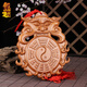 泰山天御閣桃木虎頭獸頭八卦鏡凸鏡掛件招財(cái)擺件木質(zhì)入戶門(mén)廁所衛(wèi)生間門(mén)對(duì)門(mén) 中號(hào)精雕火焰邊