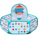 費雪（Fisher-Price）海洋球池 布制投籃兒童海洋球池球池圍欄（配25個(gè)海洋球）F0316