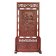 龍上龍（longshanglong）全實(shí)木香樟木花開(kāi)富貴中式落地屏風(fēng)玄關(guān)隔斷插屏家用客廳鏤空座屏 106*38*197cm