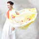 秦曲絲巾女新款重磅真絲圍巾禮盒裝中國風長巾水墨畫藝術(shù)春夏秋冬四季杭州桑蠶絲綢旗袍大披肩送長輩媽媽禮品 素裝-素縐緞長巾