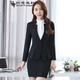 訫噯逸衫春秋新款職業(yè)裝女裝套裝小西服外套韓版OL時(shí)尚氣質(zhì)西裝套褲面試正裝工裝工作服 黑色西服+半身裙 XL