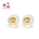 雅凝珠寶18k金耳堵18K金塑料耳堵\/膠耳逼耳釘堵防滑黃18k金白18k金 玫瑰金三色可選（一對） 黃18k金