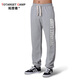 拓營(yíng)者春季運動(dòng)褲男寬松束腳褲長(cháng)褲薄棉質(zhì)針織收口運動(dòng)衛褲時(shí)尚潮牌字母大碼透氣運動(dòng)休閑褲 淺灰色 L-春秋薄款