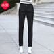 木榮小腳褲夏季女薄款2026新款休閑直筒休閑褲韓版黑色緊身鉛筆褲百搭 黑色 S(建議85-95斤)