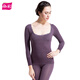 朵彩內衣女士基礎打底秋衣秋褲修身內衣套裝 DOR309富貴紫 L