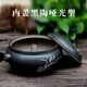 滇匠 云南建水紫陶汽鍋雞 汽鍋陶瓷煲燉湯鍋內外蓋蒸鍋  內蓋 黑陶啞光型 28cm 3.8L 適合5-7人食用