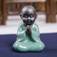茶錦記 德化茶寵茶具擺件家用開片哥窯創(chuàng)意茶道逼真手工陶瓷茶玩 天青--參悟