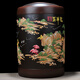 茗露 紫砂茶葉罐大號(hào)普洱醒茶缸 密封罐茶缸存儲(chǔ)茶葉桶 山水牛蓋40餅罐 山水牛蓋40餅 紫罐