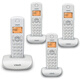 偉易達(dá)（Vtech） 1047數(shù)字無繩電話機(jī)單機(jī)無線子母機(jī)一拖一家用辦公電話機(jī)固話座機(jī)免費(fèi)內(nèi)部通話 白色一拖三