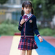 衣諾坊春秋兒童毛衣校服小學(xué)生幼兒園園服班服合唱演出服男女童套裝 藏青女款（針織衫+襯衫+裙子+領(lǐng)花） 130 （建議體重42-54斤）