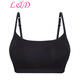 凌登抹胸內衣女免穿文胸式裹胸帶胸墊防走光小背心可調節肩帶胸罩胸衣 黑色 均碼【胸圍60-90cm建議體重90-130斤】