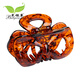 芭根草（bagencao)發(fā)飾牛筋拉絲發(fā)夾抓夾鏤空蝴蝶結發(fā)抓盤(pán)發(fā)卡頭飾抓卡BGC-512 焦糖色