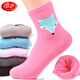 浪莎加厚女襪子精梳棉冬季特厚睡眠襪保暖毛圈棉襪毛巾襪 運動(dòng)保暖棉襪 5雙混色