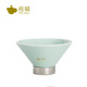 恒福功夫茶具茶道配件 陶瓷創(chuàng  )意 可拆卸尼龍布過(guò)濾網(wǎng)茶濾古玉瓷青瓷 斗笠茶漏（青瓷） #59