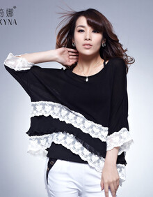 金琦娜 2013春秋新款<em>女装</em> 蕾丝花边<em>毛衣</em> 单件套