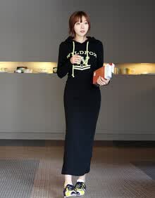 韩版2014<em>春装女装</em>新款长款<em>卫衣</em>套头连帽连衣