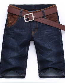 布幻裳 2013夏装新款男士<em>男装牛仔</em>中裤<em>短裤</em>五