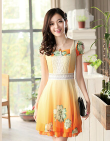 伊世纪2013春夏装新款雪纺连衣裙 夏季千诗女