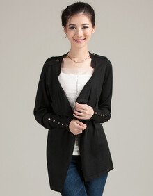 2014新款<em>女针织衫开衫</em>薄外套<em>长袖</em> 女式外搭开