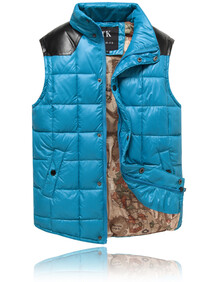 卡仕蓝新款秋冬PU拼接超厚<em>进口羽绒</em>棉<em>马甲</em> 5