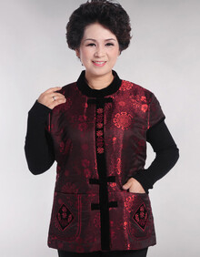 咔金琳 <em>中老年马甲</em> 风唐装妈妈女款秋冬<em>马甲中</em>