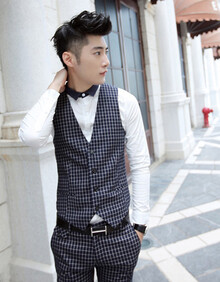 2013潮流男士英伦绅士<em>西式马甲</em>套装 时尚都市