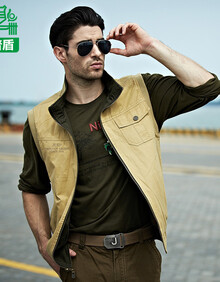 2013新款 <em>吉普盾马夹</em> 男式纯棉摄影钓鱼马甲 户